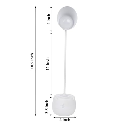 Image of VisionGuard Rechargeable LED Table Lamp for Study - Eye-Care Desk Light with Touch Control, Adjustable Brightness, 3 Color Modes & Flexible Arm, Portable Reading Lamp for Students, Home Office