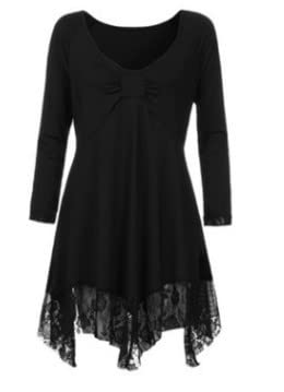 Qingyuan 2022 Summer Euro an and American Amazon Fat Women Plus Size Women’s lace Stitching Large ne line Long-Sleeved Women’s dr bla 5XL offers donot miss Qingyuan 2022 Summer Euro an and American Amazon Fat Women Plus Size Women’s lace Stitching Large ne line Long-Sleeved Women’s dr bla 5XL offers donot miss