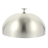 VINTORKY Küchengrill-lebensmitteldeckel Grillen Drinnen Hausgemachtes Steak Kochen Grillabdeckungen Heftdeckel Für Grillplatte Mikrowelle Grillzubehör Kuchen Silver Rostfreier Stahl