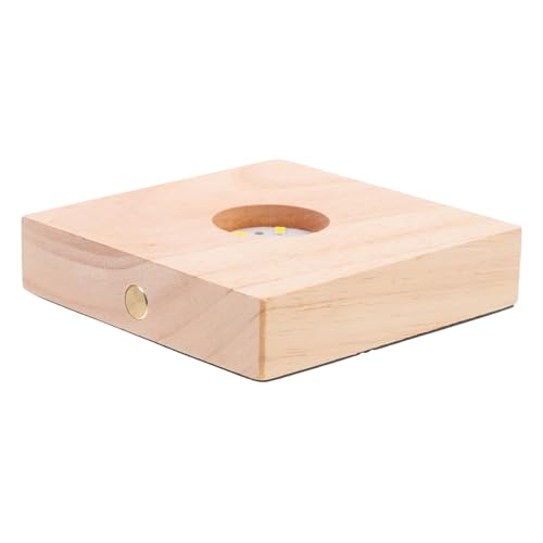 DIYEAH Usb Led Light Base Crystal Display Stand Wooden Night Light Jewelry Showcase Art Display Base