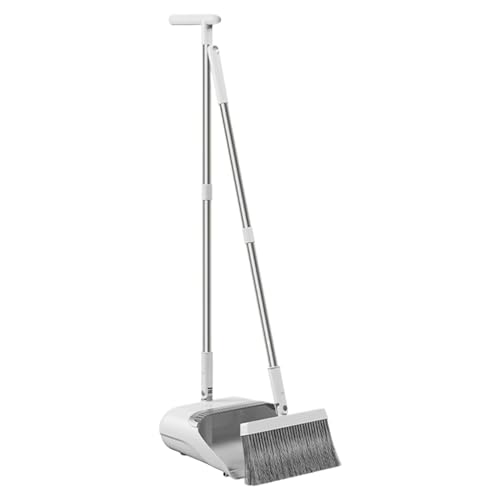 Deep Cleaning Dustpan Set, Stand Up Broom with Dustpan, Lightweight Broom and Dustpan Set, Dustpan and Broom for Home, Kitchen Broom and Dustpan Set, Home Cleaning Dustpan Combo for Home, Kitchen