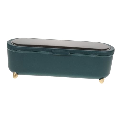 ULTECHNOVO Caja de Almacenamiento de Utensilios de Cocina Portátil Organizador de Cubertería de Plástico Reutilizable Contemporáneo Verde