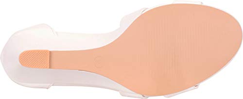 Cambridge Select Women's Laser Cutout Perforated Ankle Strap Chunky Wedge Sandal,7 B(M) US,White PU - Image 4