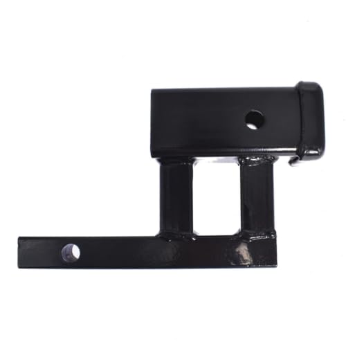 labwork Black Trailer Hitch Receiver Rise-Drop Adapter Extension Tow with Size Range 1-1/4 to 2 Inch