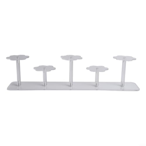 ReachMall Présentoir en acrylique transparent à 5 niveaux pour poupées, cosmétiques, bijoux, 24,8 cm