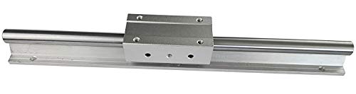 TEN-HIGH Piezas de CNC Carril de rodamientos de movimiento lineal Linear Rail SBR12 12mm, 1700mm/ 66.93 pulg. + 1PCS SBR12LUU Bloque de cojinete/BlockBearing