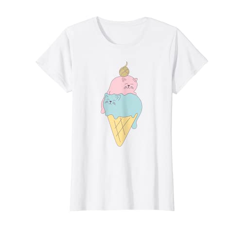 Cats Ice-cream Funny Summer T-Shirt T-Shirt