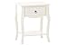 CLP Comodino Bianco Julie Shabby Chic in Legno Laccato I Tavolino da Appoggio con Cassetto E Ripiano Design Provenzale, Colore:Bianco