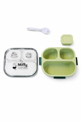 Image of Premium 3 Compartment Lunch Box with Spoon & Sauce Cup