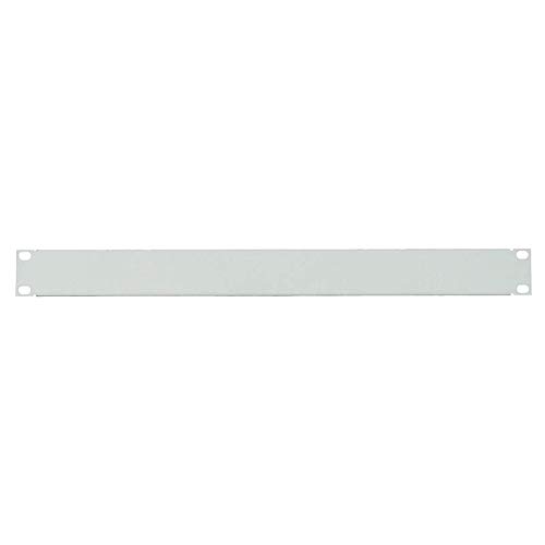 PN101G - 19 Inch Closed Blind Panel 1 U (Hight Unit) Made of 1.2 mm Sheet Steel to Cover Empty Panels in 19 Inch Cabinet, Grey