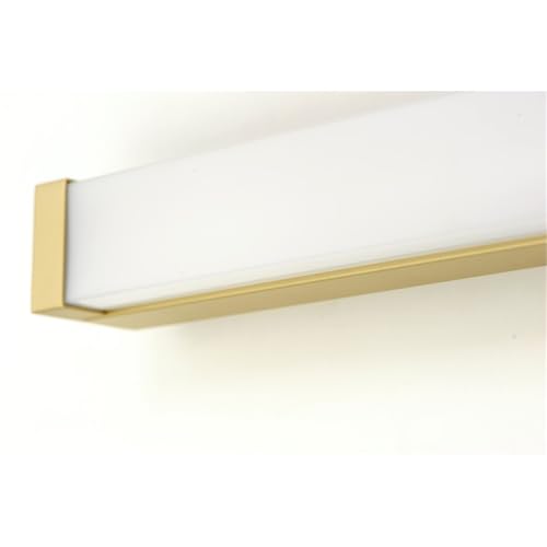 Image of Maxim Lighting Spec Vanity 24 inch 1-Light Bath Vanity Light | Gold Aluminum Finish | White Pmma Acrylic Shade | Contemporary Indoor Light Fixture | Ideal for Bathrooms & Powder Rooms | 52002GLD