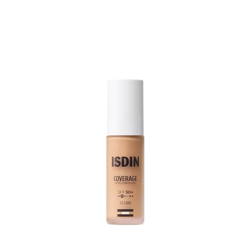 ISDIN Coverage 3.0 Sand SPF 50+ (30 g) | Fond de Teint à Très Haute Protection Solaire | Non Comédogène | Convient à Tous les Types de Peau