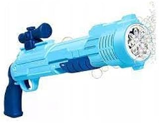 لعبة مسدس فقاعات للأطفال، مع خزانين للفقاعات (ازرق)