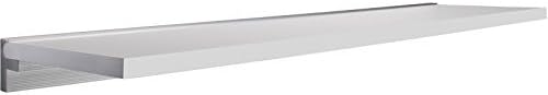 Dolle Lightweight SUMO White MEDIA Shelf with Cord Slot + Cube Shelf Bracket: 45" L x 12D KITSMMEDIA