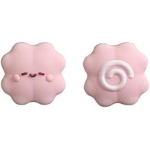 IINE Cute Silicone Thumb Grip Caps for Switch 2/ Switch 2 Pro / PS5 Controller, Joystick Caps, Thumbstick Covers, Cat, Analog Stick Caps, Non-Slip Pink Lucky Four-Leaf 2 adet