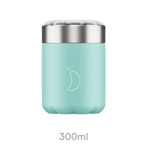 Image of Chilly's Food Pot - Leak-Proof, Premium Stainless Steel Reusable Food Container - Double-Walled Insulated for Hot or Cold Lunch Storage - Pastel Green - 300ml