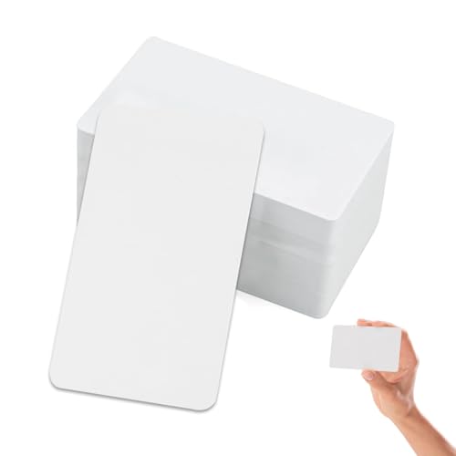 Tarjetas de Papel Kraft,200 Piezas Tarjetas en Blanco 9 x 5,4 cm Tarjeta de Mensaje Tarjetas de Palabras,Tarjetas de Notas,Tarjetas de Memoria para Aprender,Estudiar,Bricolaje,Recuerdos(Blancas)