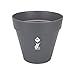 Produktbild elho Loft Urban Rund 40 - Blumentopf für Außen - 100% recyceltem Plastik - Ø 38.5 x H 35.3 cm - Schwarz/Anthrazit