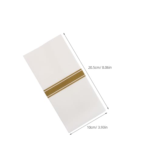 Serviettes de table jetables LABRIMP papier blanc pré-pliées pour éviter le pliage manuel