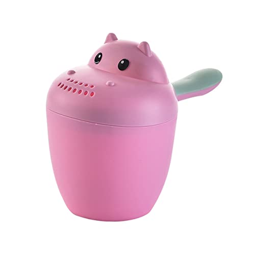 SHOWERORO Baby Rinse Cup Kids Shampoo Scoops Sprinkler Bath Water Bailer Cartoon Hippo