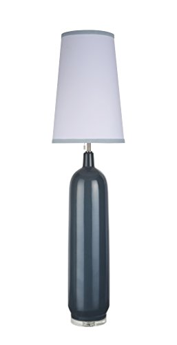 Aspen Creative 45006-2, 1-Light Ceramic Floor Lamp, Transitional Design in Slate Blue, 56" High