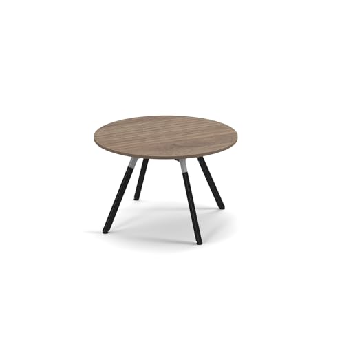 Image of Mr Office Anson executive circular meeting table with A-frame legs - barcelona walnut