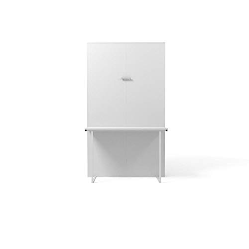 CAMA SOLTEIRO DOBRAVEL COM ESCRIVANINHA FOLD BRANCO 103X80X200,5