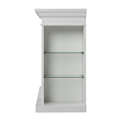Rylana Bookcase Electric Fireplace, White And Gray #TOP2
