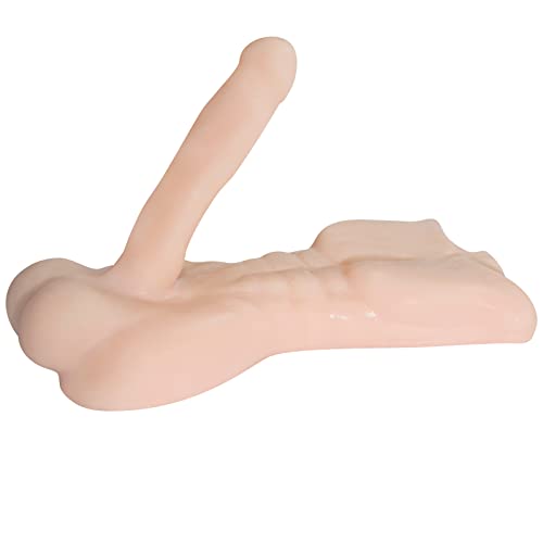 Image of ferch Torso Male Sex Doll with Flexible Dildo Realistic Sex Huge Cock for Women, Unisex Masturbator Sex Toy for Men Women Gay Couple -13.3 * 6.7 inch, 4.4LB (Beige)