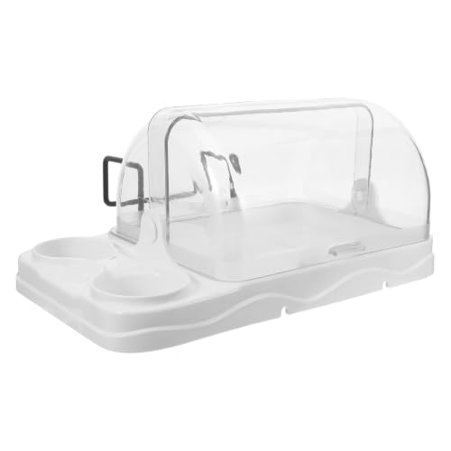 Bandeja de plástico reutilizable para frutas con compartimentos múltiples y tapa protectora 2