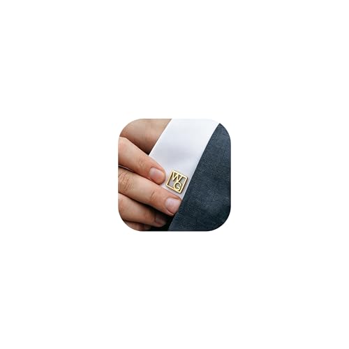 Mancuernillas personalizadas con iniciales para hombres miniatura 1