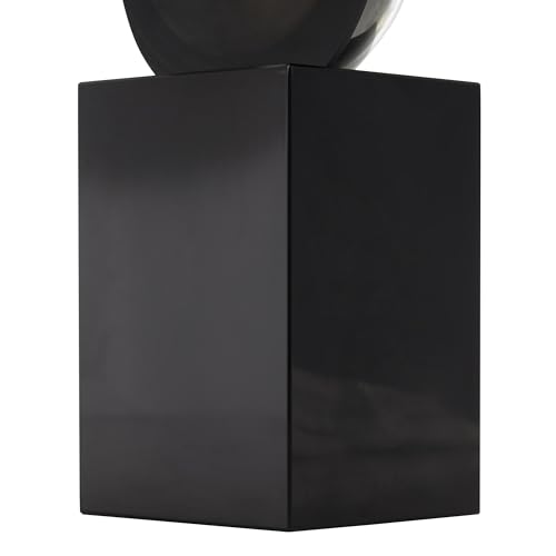 Escultura Decorativa de Vidrio Abstracta 6" x 4" x 18" Negro miniatura 4