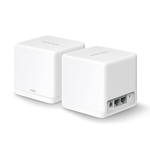 Mouse De Computadora, Wireless Mercusys Halo Mesh, Sistema WiFi Mesh para tu hogar, Doble Banda AC1200, 10/100Mbps Puertos, Cobertura de hasta 2,800 Pies Cuadrados y Más de 100 Dispositivos....