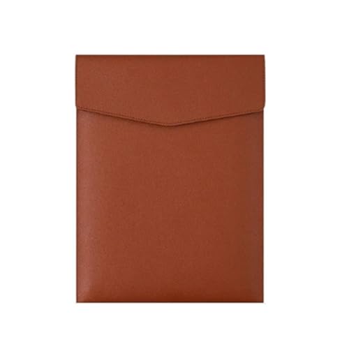 A4レザーファイルフォルダー大容量シンプル書類バッグブリーフケースビジネスオフィス用書類整理箱(Dark brown)