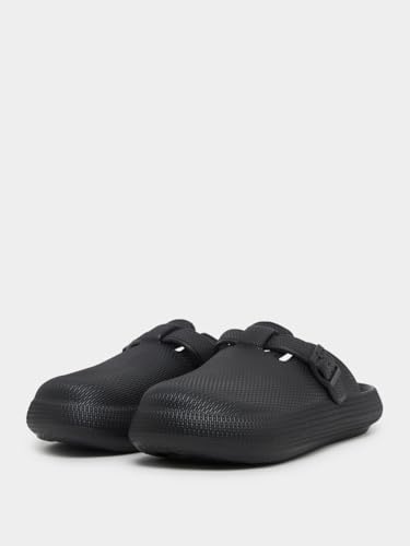 Men 7012454501 Buckle Slip On Sandals Black, 42 EU4