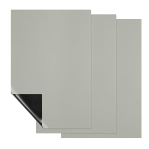 PATIKIL Magnetic Dry Erase Board Sheet for Fridge, 3 Pcs 12 x 8 Inch Erasable Refrigerator Whiteboard for Kitchen for Home Kitchen Organizer Planner Office Storage, Gray (0.6mm)