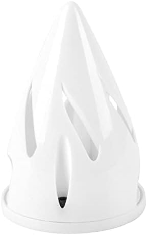 PurAr 2.25 inch Spinner Pointed White Plastic Hollow Cone Propeller Cover 2 Opening for RC Airplane Model (Blue) (White)