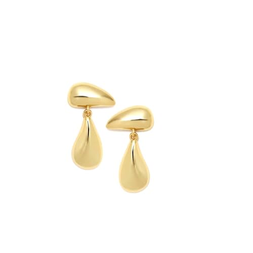 Pendientes Pertegaz Chapada Oro mujer TEARS 30mm. forma lágrima latón