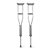 GAESCA Height Adjustable Crutches (Pair), Lightweight, Padded Underarm Cushions, Hand Grips & Rubber Tips (S)
