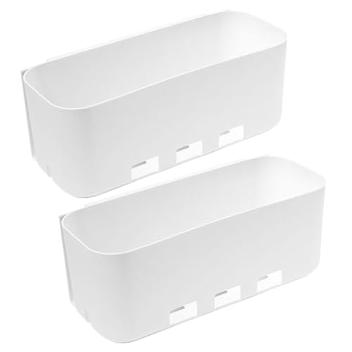 BUTIFULSIC 2 piezas Organizador de Pared Extraíble Adhesivo Caja de Almacenamiento para Baño y Cocina Soporte sin Taladro para Armario Estante Compacto con Capacidad Resistente