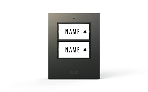 m-e BELL-502 TXA Sender für Funkklingel Anlage | Klingeltaster 2-Familienhaus anthrazit | bis zu 500 Meter Reichweite