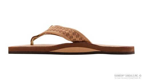 Rainbow Sandals Mens The Bentley Luxury Leather - Single Layer Arch Hand Woven Strap2