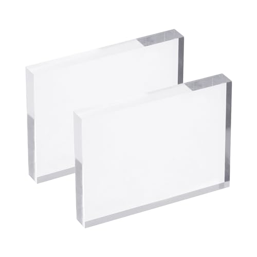 Ensemble bloc de tampon acrylique transparent et rectangulaire pour loisirs créatifs