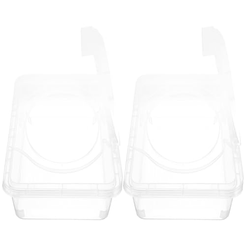 TIDTALEO Wipes Dispenser Box with Lid Portable Reusable Pp Container for Nursery and Travel, Dustproof Wipes Holder Storage Case 2pcs