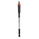 C.K Tools Vorteck Flachfräsbohrer Holzbohrer 12 mm x 152 mm, Selbstziehende Gewindespitze, 1/4 Zoll Hex Quick Lock Schaft, Schlagschrauber geeignet, Carbonstahl, Holz, Kunststoff, Verbund, CK T2953-12