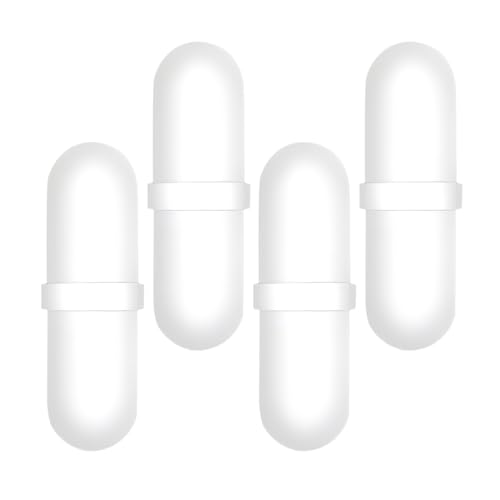 ASAKKURA Barras Agitadoras Magnéticas 4 Piezas para Vaso Mezclador Automático, Resistentes a Altas y Bajas Temperaturas, Material Pp Color Claro, Agitador Magnético para Laboratorio
