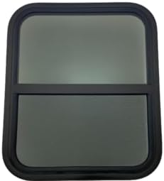 Vintage Technologies Premium RV Window | 14" W X 22" H | Teardrop Vertical slide | | RV Window Replacement | Complete Installation kit Included | (1-1/2" Wall Thickness)