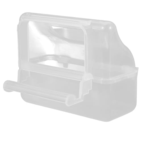 INOOMP 防水プラスチック製バードフィーダー 小鳥用自動給餌器 透明お料理ボックス 鳥のフード容器 ペット用小鳥用品 餌やり 水入れ兼用