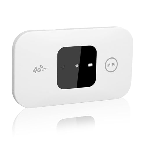 Portable WiFi Travel Router with SIM Card Slot Plug & Play Pocket 4G Mobile Router Hotspot High Global Compatibility Mobile WiFi Hotspot Dongle Connects Up to 10 Devices MINI Hotspot Modem