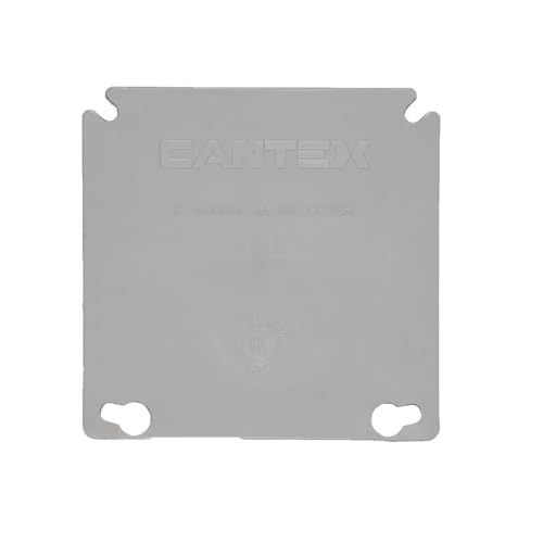 Cantex Plastic Ring Cover,2-Gang,4 in, Gray